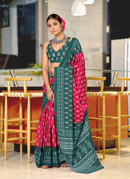 Tew Soft Pure Cotton Printed Fancy Saree Wholesale Price In Surat